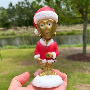 FUNKO C-3PO Star Wars Bobble Head Wacky Wobbler C3PO 2009 Santa gold lucasfilm